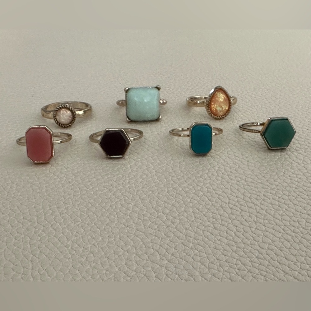 Bundle of 7 Gold Rings